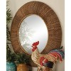 Rattan Coiled Weaved Frame Wall Mirror Brown - Olivia & May: Nautical Coastal Beach Decor, No Assembly Required - 2 of 4