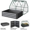 Raised Garden Bed with Removable Green House - 4ft x 3ft Rust-Resistant Galvanized Steel Planter Box with PVC Grow Tent by Home-Complete - 4 of 4