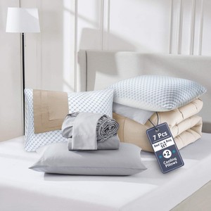 Nestl 9 Piece Reversible Comforter Set, Bed in a Bag, All in one Bed Set with Cooling Pillows - 1 of 4