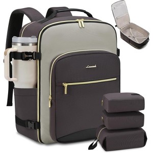 Paaaawaters 40L Travel Backpack for Women & Men, Airline Approved Carry On Luggage with 3 Packing Cubes - 1 of 4