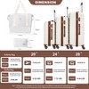 Gulches
 5-Piece Set (20"24"28 ) ,PP Hardshell Carry on Luggage Set with TSA Lock Carry On Suitcase Luggage  Durable Suitcase WHITE - 2 of 4