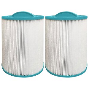 Hurricane 2 Pack HF6H502-01 Advanced Pool and Spa Filter Cartridge Replacement for PAS50SV-F2M, Unicel 6CH-502, Filbur FC-0311, White - 1 of 4