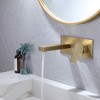 BWE Single-Handle Wall Mount Bathroom Faucet With Deck Plate in Brushed Gold - 2 of 4