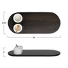 Storied Home Elegant Mango Wood Tray with 2-Piece Marble Bowls and a Gold Finish Stainless Steel Spoon, Multicolor - 2 of 4