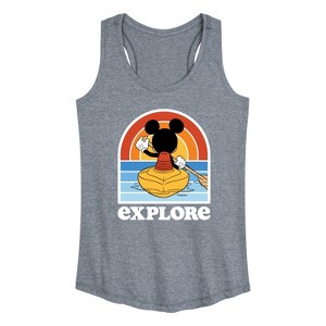 Women's - Disney - Mickey Kayak Explore Graphic Racerback Tank - 1 of 4