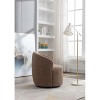 CAVINAS 360 Degree Swivel Chairs, Fabric Barrel Chair, Swivel Accent Chair, Single Sofa Chair, Round Armchair for Living Room, Bedroom - 3 of 4