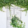 Hrinhom 2-Panel Metal Garden Trellis,Arched Plant Support,Decorative Fence - 2 of 4