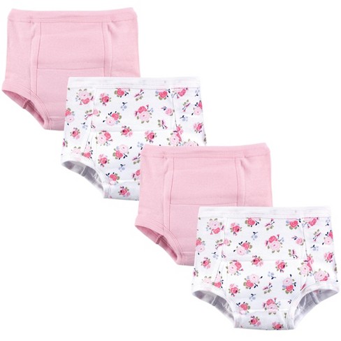 Luvable Friends Baby and Toddler Girl Cotton Training Pants, Floral, 12-18  Months