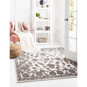 Unique Loom Boston Collection Area Rug - Floral - 1 of 4