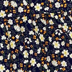navy blue yellow flower