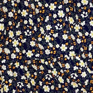 navy blue yellow flower
