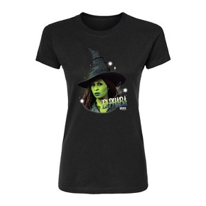 Women's - Wicked - Elphaba Witch Hat Fitted Graphic T-Shirt - 1 of 2