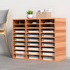VEVOR 27 Compartments Wood Literature Organizer, Adjustable Shelves, Medium Density Fiberboard Mail Center, Office Home School Storage, White - 2 of 4