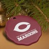 University of Chicago Maroons Logo Porcelain Scalloped Holiday Christmas Tree Ornament - 4 of 4