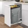Soft-Close Slides, Duty Under Sink Trash Can Kit for Kitchen, Requires Minimum Cabinets Opening 10" w x 18" d Garbage Can Not Included silver - 3 of 4
