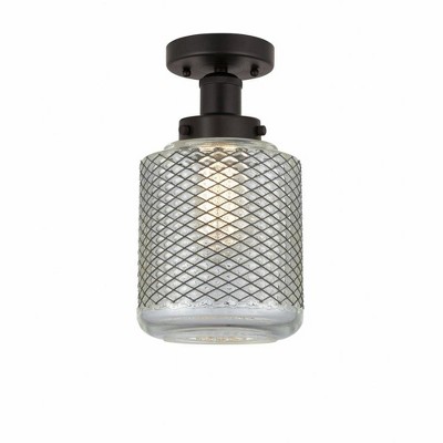 Stanton - 1 Light Semi-Flush Mount In Industrial Style-9.75 Inches Tall and 6 Inches Wide