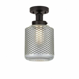 Stanton - 1 Light Semi-Flush Mount In Industrial Style-9.75 Inches Tall and 6 Inches Wide - 1 of 1