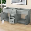 Bath Vanity Cabinet without Top 72 in. W x 21.5 in. D x 33.5 in. H Bathroom Vanity in Sky Grey with Black Handle - 4 of 4