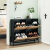 Rattan Shoe Cabinet Organizer for Entryway with 4 Doors, Adjustable Shelves,Holds 20 Pairs, Modern Storage Furniture, Spacious Storage Capacity - 4 of 4