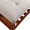 Okak Modern 2-Tier Tufted Button Ottoman Bench Shoe Bench with Open Storage Shelf,Upholstered Storage Bench for Entryway,Living Room - 4 of 4