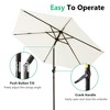 7.5FT Patio Umbrella Outdoor Table Market Umbrella with Push Button Tilt & Crank - Beige - 4 of 4