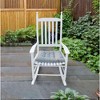 SKRAN Solid Hardwood Porch Rocker Chair, Wide Seat with Slatted Backrest and Armrests, Outdoor Rocking Chair for Porch, Balcony, or Garden - 2 of 4