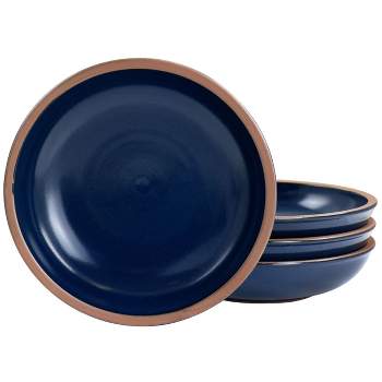 Gibson Tenby 26 fl. oz. Gradient Blue Stoneware Soup Bowl (Set of