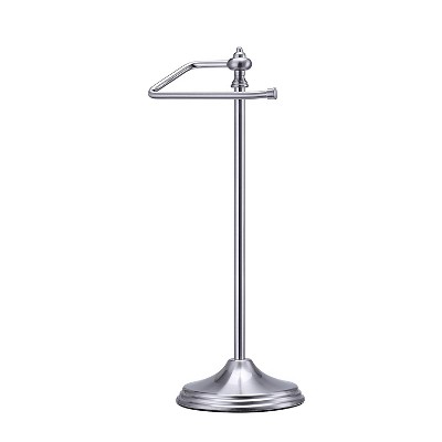 SunnyPoint Classic Fingertip Towel Holder Stand Satin Nickel (0K-JOC0-SN)