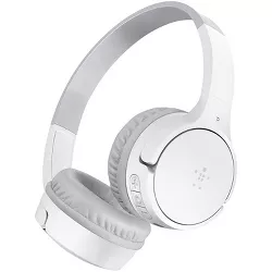Belkin SoundForm Mini Kids Wireless Headphones with Built in Microphone - On Ear Headsets - Compatible with iPhone iPad Galaxy AUD001BTWH (White)