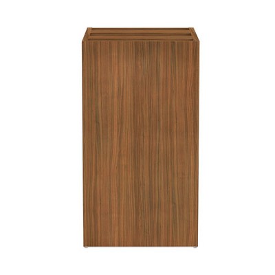 Modern Walnut Lockable 3-Drawer Legal Size Pedestal File Cabinet