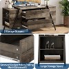 Nasitip Farmhouse TV Stand, Entertainment Center with 2 Drawers,Adjustable Shelf & Cord Holes,Industrial TV Stands for Living Room - 3 of 4