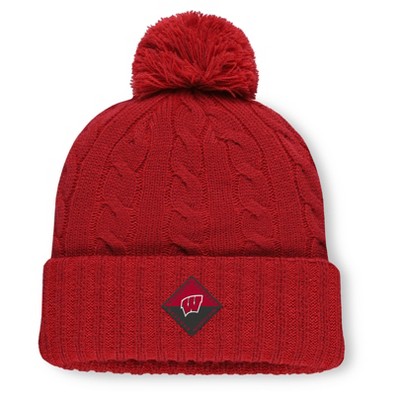 NCAA Wisconsin Badgers Saige Knit Cuffed Pom Beanie