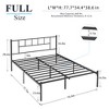 VECELO Metal Platform Bed Frame Queen/Full/Twin Size, Heavy Duty Bed Frame with Headboard & Footboard Black/White/Gold/Pink - 3 of 4