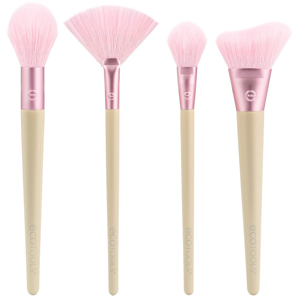 Photos - Makeup Brush / Sponge EcoTools Wind Kissed Finish Makeup Brush Kit - 4pc 