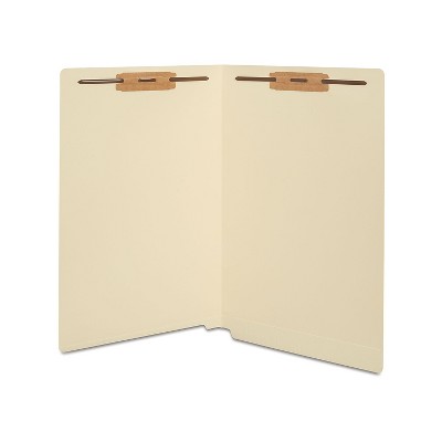 Staples End-Tab Fastener Folders with Reinforced Tabs Legal Size Manila 50/BX 807788