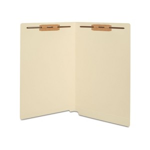 Staples End-Tab Fastener Folders with Reinforced Tabs Legal Size Manila 50/BX 807788 - 1 of 4