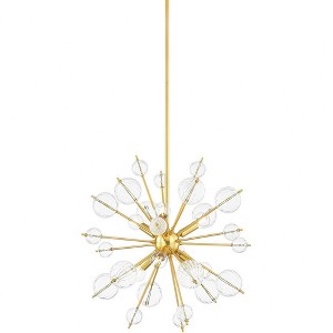 Mitzi Linnea 6 - Light Chandelier in  Aged Brass Clear Shade - 1 of 1