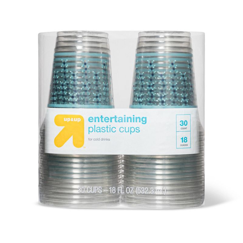 Entertaining Disposable Plastic Cups for Cold Drinks - 30ct - up &#38; up&#8482;, 1 of 5