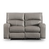 HOMES: Inside + Out Songpeace Transitional Leatherette Power Reclining Loveseat with Adjustable Footrest and Headrest - 3 of 4