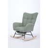 CAVINAS Modern Nursery Accent Chair, Upholstered Glider Chair with High Backrest, Rocker Accent Armchair with Solid Wood Legs for Nursery Bedroom - 4 of 4