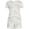 Lands' End Women's Knit Pajama Short Set Short Sleeve T-Shirt and Shorts - 3 of 3