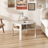 Tangkula Round Coffee Table with 4 Side Compartments 2-Tier Circle Coffee Table - 3 of 4