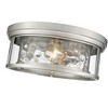 Clarion 16" 3-Bulb Flush Mount Light - Dimmable Waterglass Shades, Damp Rated, Transitional Design - 2 of 4