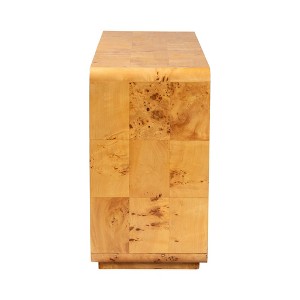 bali & pari Netra Real Burl Wood 6 Drawer Dresser Light Mappa Burl - 1 of 4
