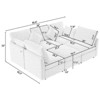 GlasFlength Sectional Sofas,Spacious and Comfortable, Gray L-Shaped Sectional Sofa,Gray,85.4"*62.2"*33" - 2 of 2
