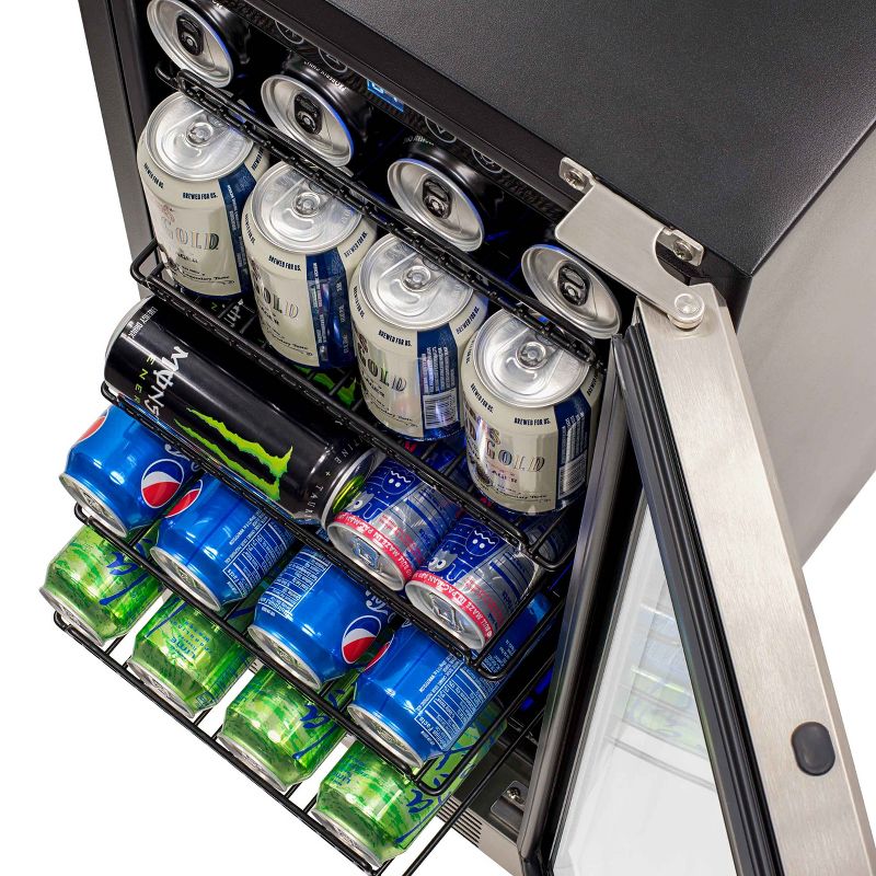 Newair 15" Built-in 96 Can Beverage Fridge in Stainless Steel with Precision Temperature Controls and Adjustable Shelves, 3 of 12