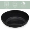 Elanze Designs Bistro Glossy Ceramic 8.5 inch Dinner Bowls Set of 4, Black - 2 of 4