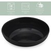 Elanze Designs Bistro Glossy Ceramic 8.5 inch Dinner Bowls Set of 4, Black - image 2 of 4