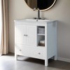 30 Inch Bathroom Vanity with Ceramic Sink Set Combo, Cabinet with Drawer and Doors, Solid Wood Frame with Painted Finish - Leovsnove - 2 of 4