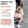 Large PU Leather Foldable Travel Garment Duffle Bag, Convertible Carry On with Shoe Pouch for Women - 4 of 4
